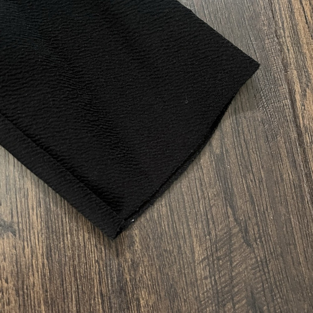 Zara Basic Patchwork Printed Black Midi Dress 3/4… - image 6